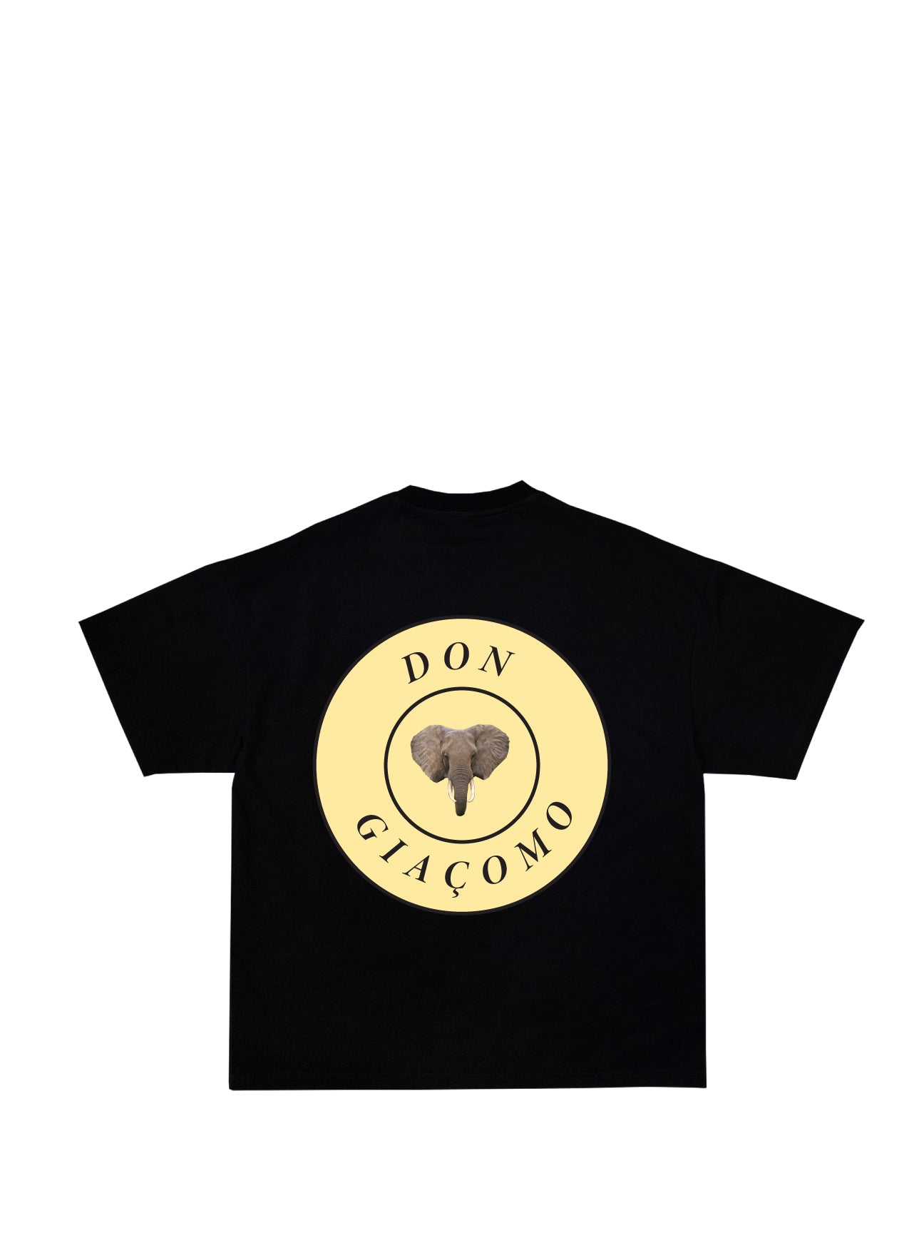 Don Giacomo Black Cream Circle Graphic T-Shirt
