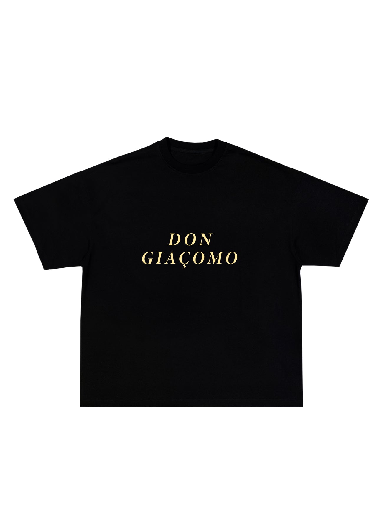 Don Giacomo Black Cream Circle Graphic T-Shirt