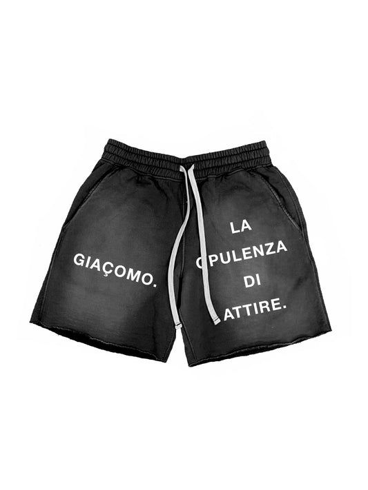 GIAÇOMO 'LA OPULENZA DI ATTIRE' Long Washed Cotton Shorts