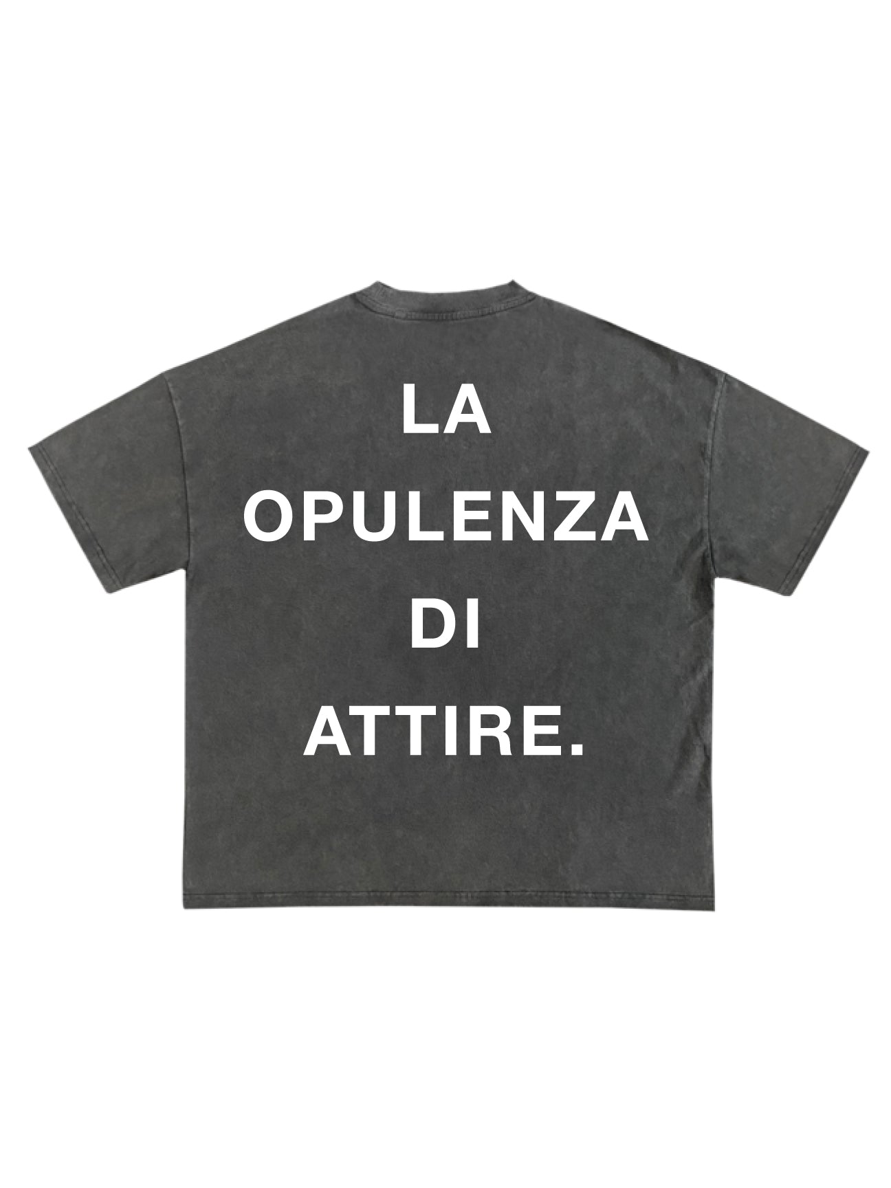 GIAÇOMO 'LA OPULENZA DI ATTIRE' Washed Grey T-Shirt