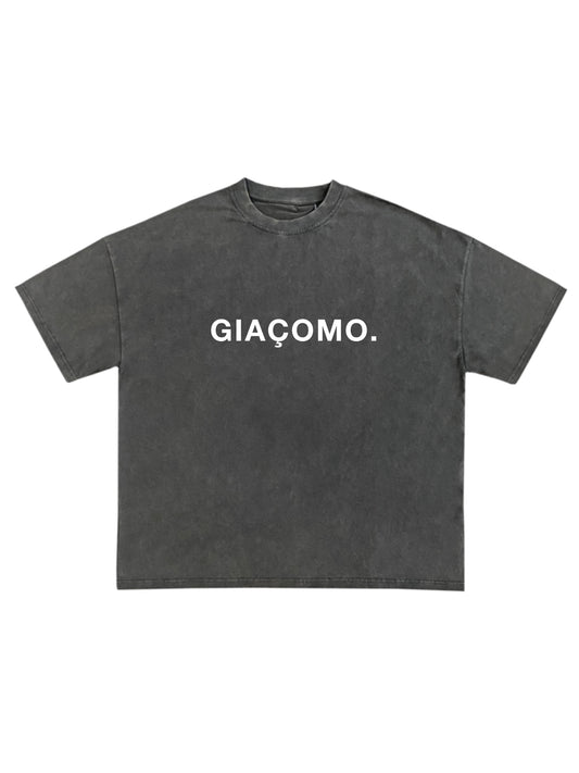 GIAÇOMO 'LA OPULENZA DI ATTIRE' Washed Grey T-Shirt